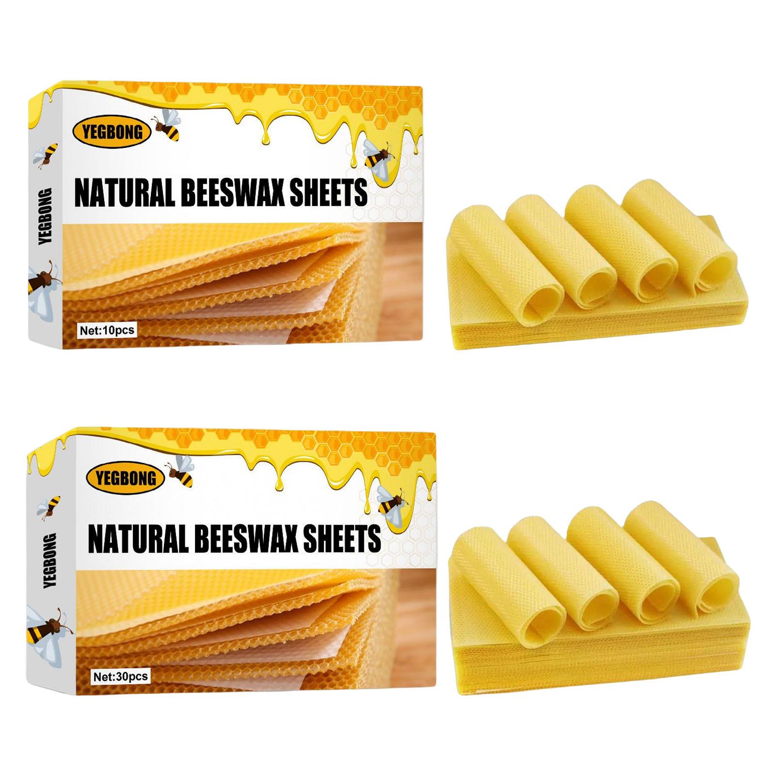 Candle Making With Beeswax - แผ่นขี้ผึ้ง, แผ่นฐานสำหรับเลี้ยงผึ้ง, ชุดทำเทียนขี้ผึ้ง, แผ่นรังผึ้งขี้ผึ้งธรรมชาติสำหรับรังผึ้ง