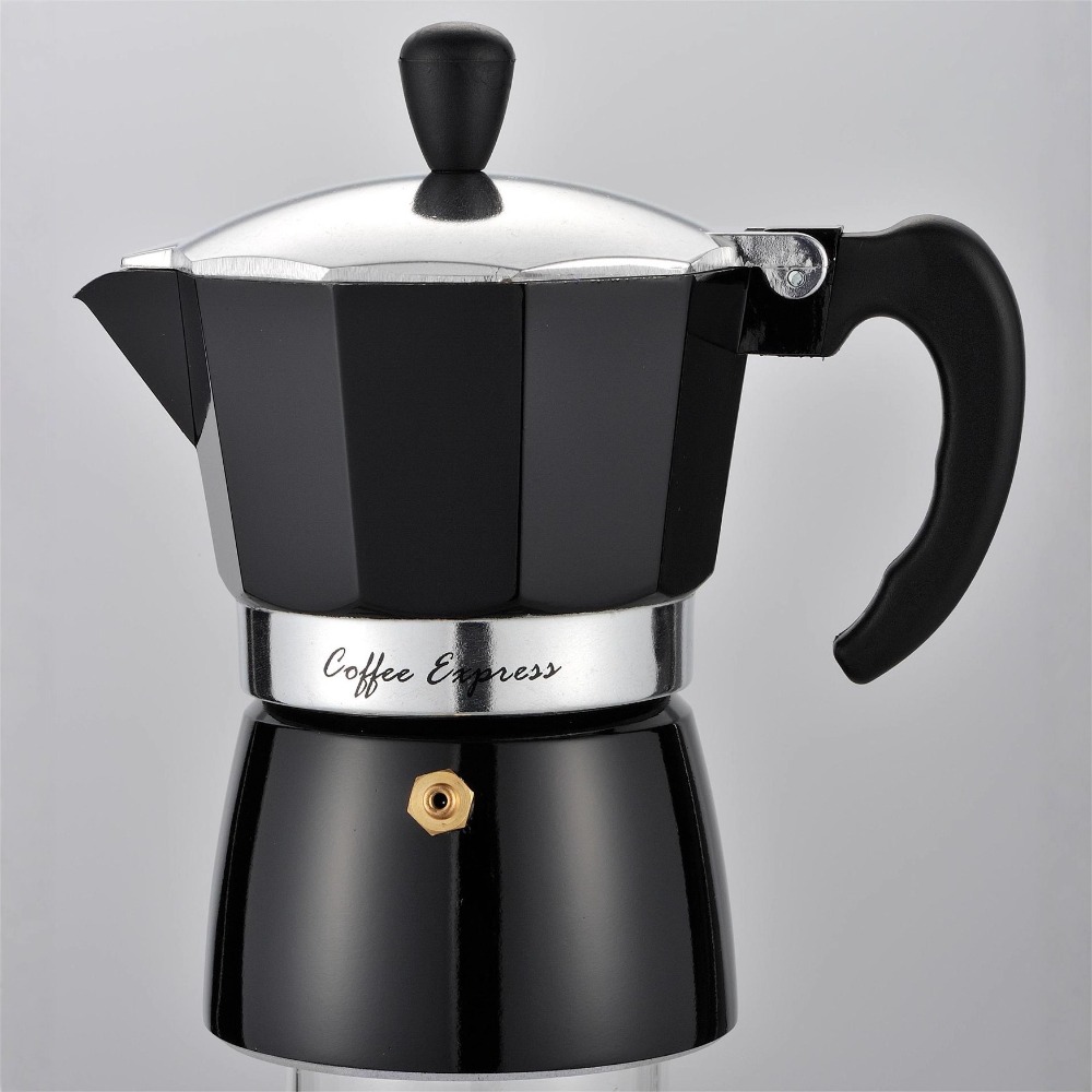Pour Pot Aluminum - ชุดเครื่องชงกาแฟโมก้าพอตขนาดเล็กสำหรับใช้ในบ้าน ทำจากอะลูมิเนียม พร้อมกาน้ำแบบเทเองสำหรับสกัดกาแฟเอสเพรสโซ