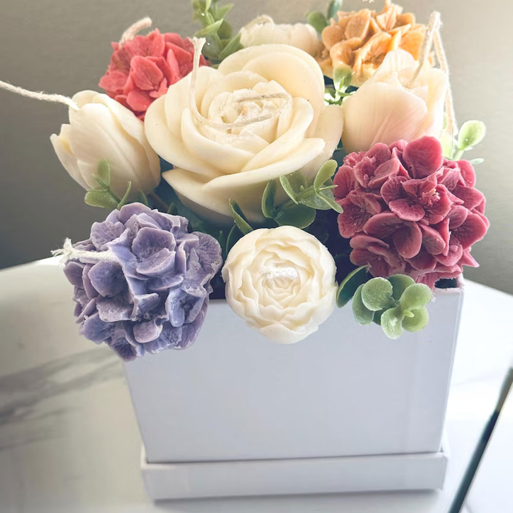 Candle Making Austin - Rose TULIP ซิลิโคนเทียนแม่พิมพ์หลายสไตล์ 3D ดอกไม้น้ํามันหอมระเหยทําชุด DIY