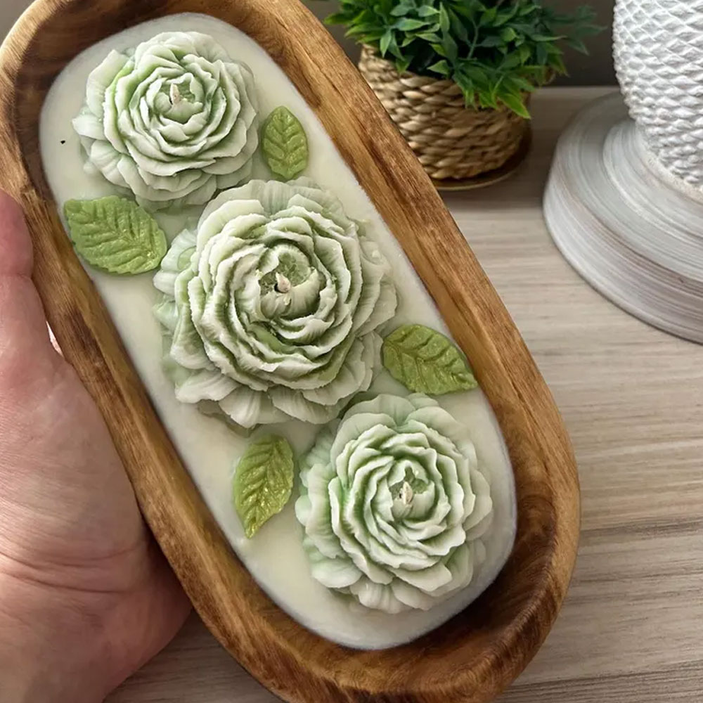 Peony Rose ซิลิโคนเทียนแม่พิมพ - Candle Making Austin บทวิจารณ์และราคา