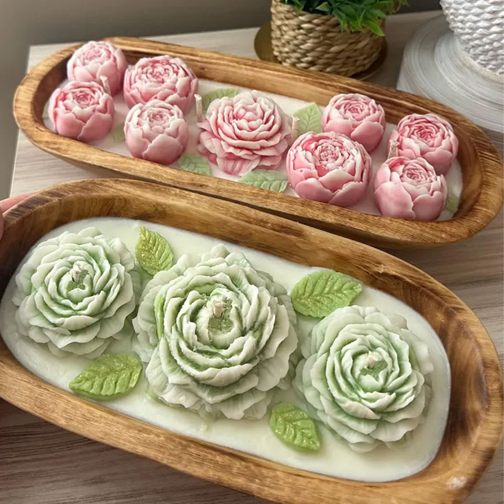 Peony Rose ซิลิโคนเทียนแม่พิมพ - Candle Making Austin บทวิจารณ์และราคา