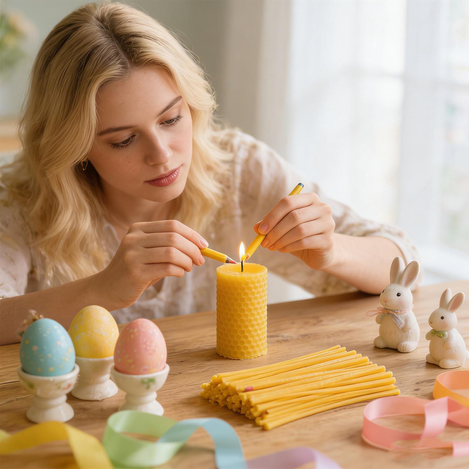 แท่งขี้ผึ้งตกแต่งไข่ 120 ชิ้น  - Candle Making With Beeswax บทวิจารณ์และราคา