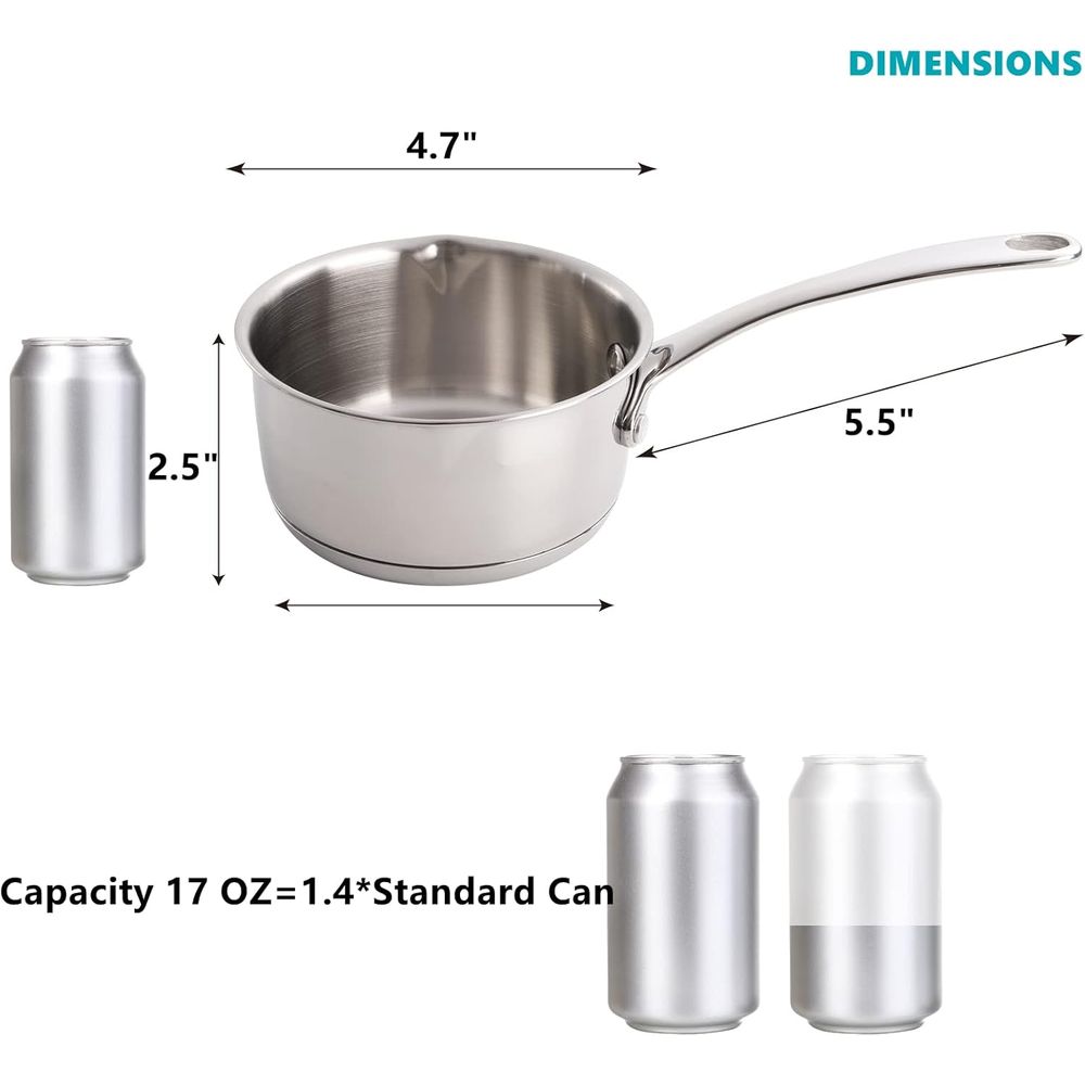 หม้ออุ่นเนยสแตนเลส 18/10 พร้อม - Pour Pot Aluminum บทวิจารณ์และราคา