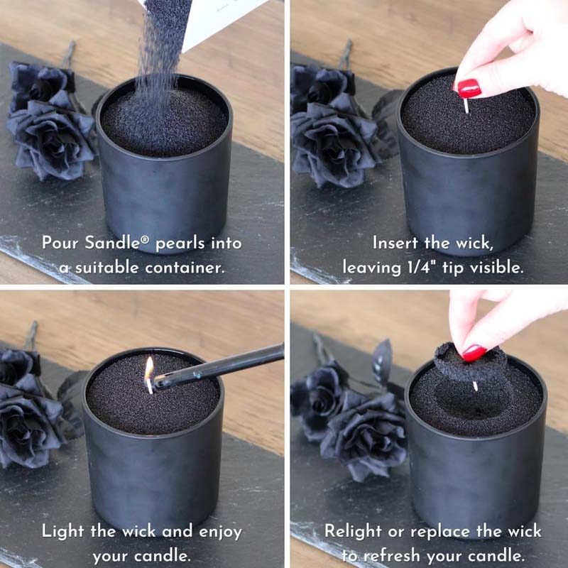 ทรายเทียนสีดำพร้อมไส้เทียน 200 - Candle Making With Beeswax บทวิจารณ์และราคา