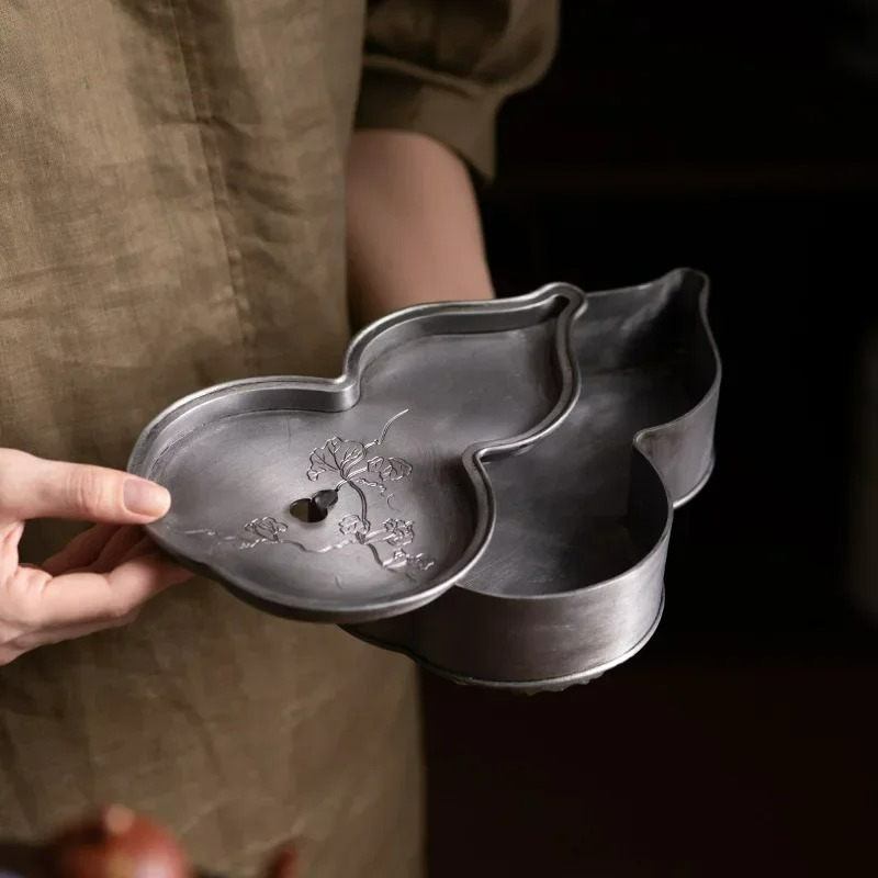 Gourd โบราณดีบุกเก่าหม้อถาด Re - Pour Pot Aluminum บทวิจารณ์และราคา